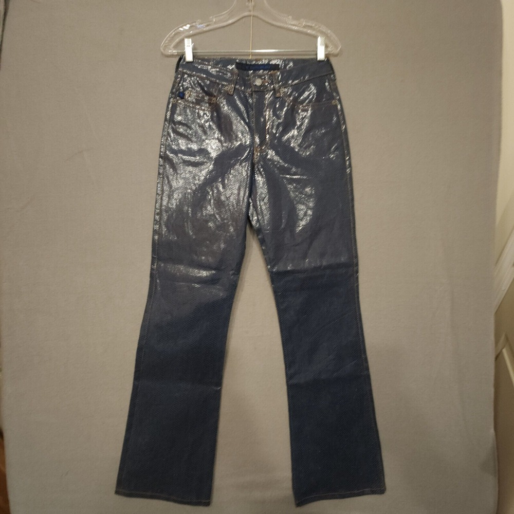 2-Womens Etoile Bleu Jeans Couture by Cindy Lang Plastic Covered Jeans ?????